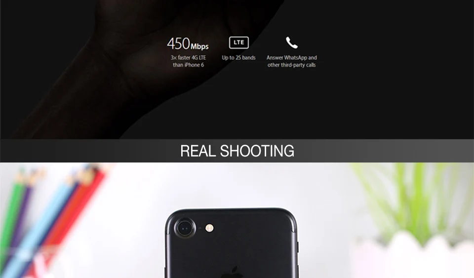 Apple iPhone 7/iPhone 7 Plus разблокированный четырехъядерный мобильный телефон 12.0MP камера 32G/128G/256G Rom IOS отпечаток пальца телефон