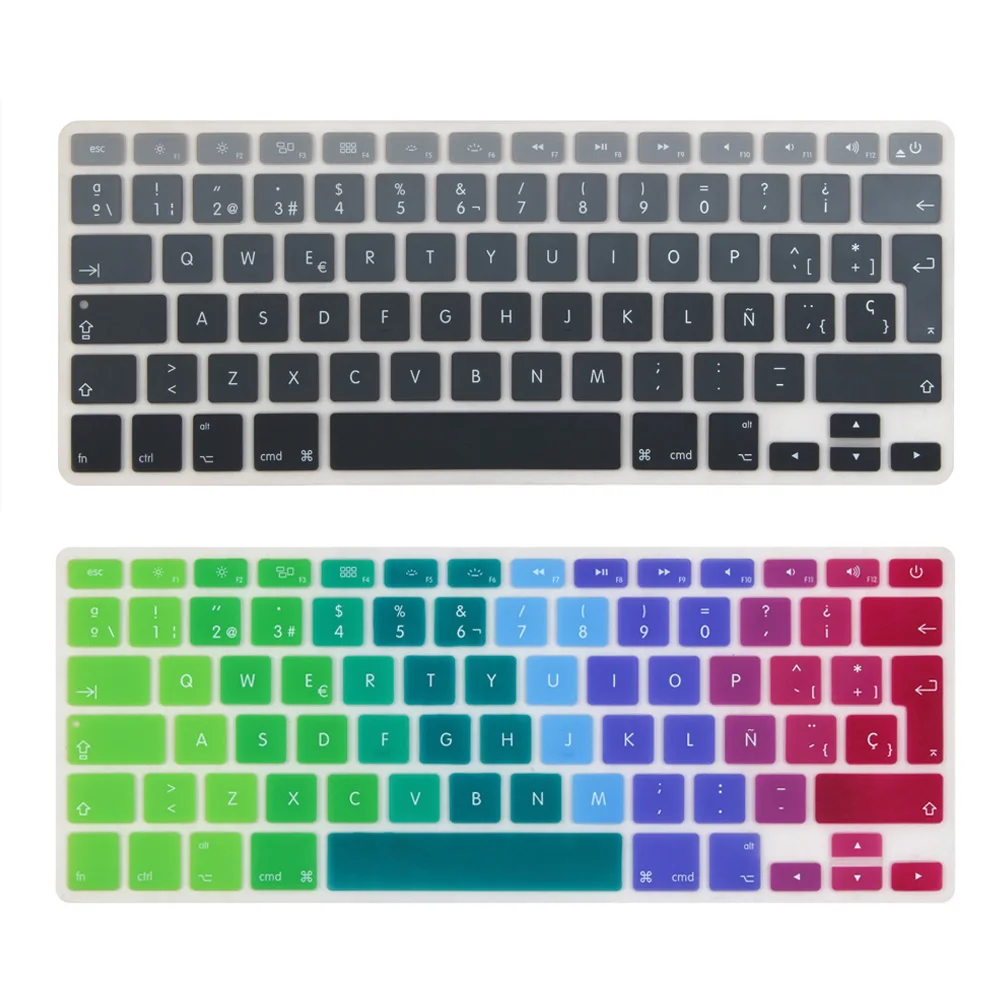 ES испанский евро чехол для клавиатуры Mid 2009 2015 MacBook Pro 13 15 дюймов Retina/CD ROM A1502 A1425 A1278