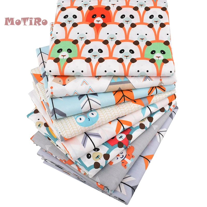 MoTiRo полуметровая ткань набивная саржевая хлопковая мультяшный рисунок Панда и