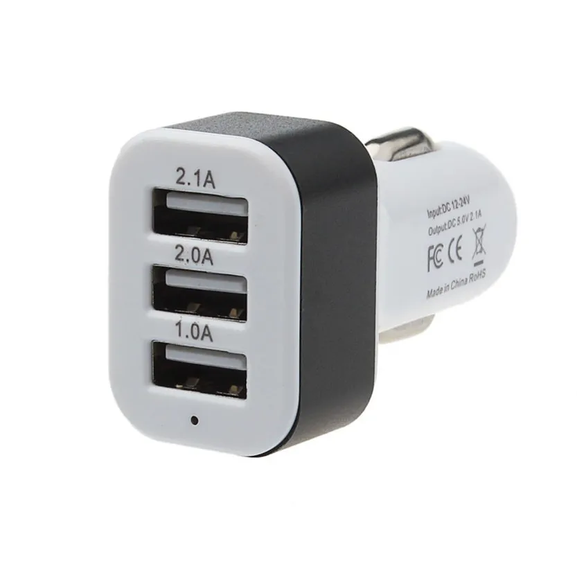 Автомобильное Универсальное зарядное устройство USB 12 в 24 В до 5 с 3 портами для