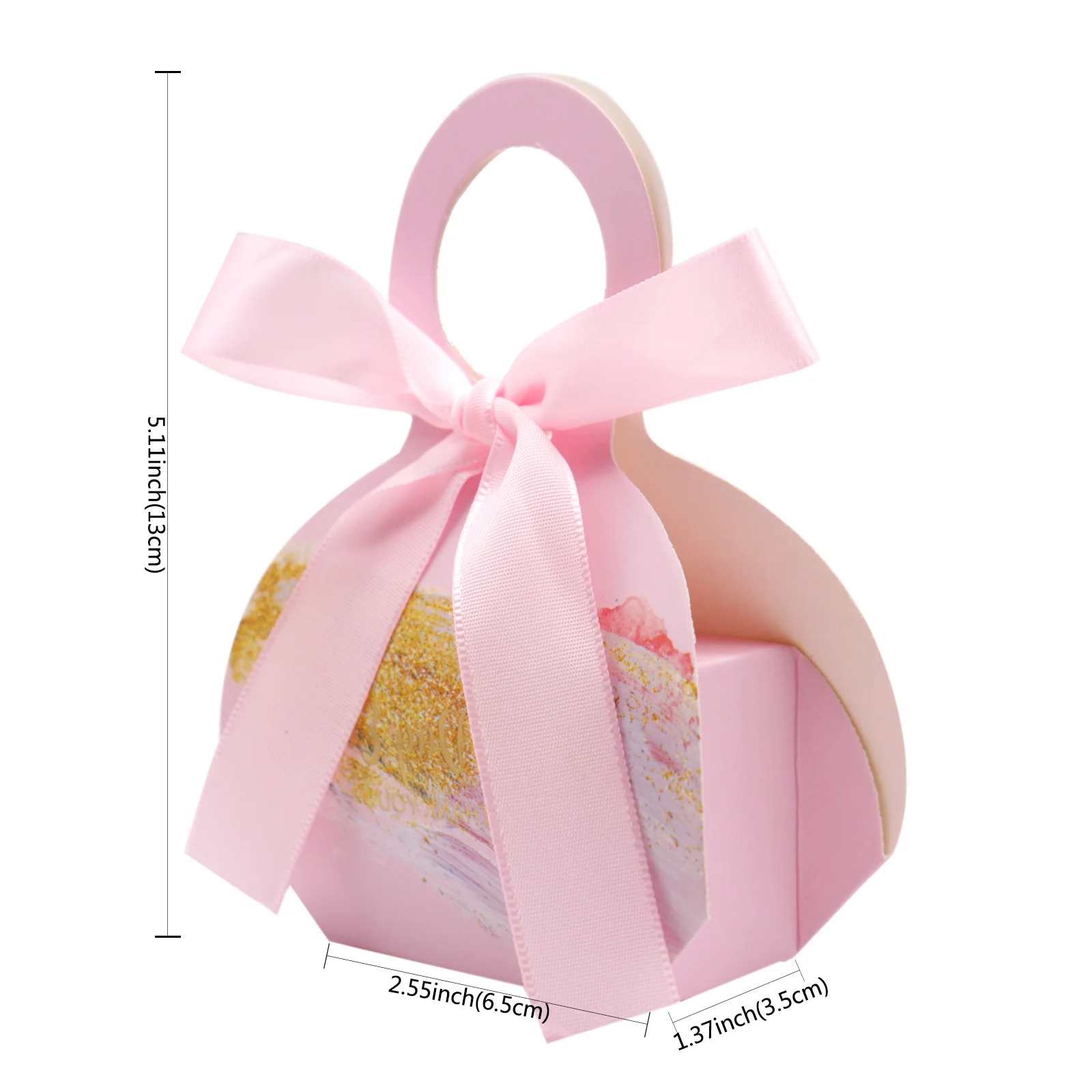 5 шт. спасибо отпечатанные розовые конфетная сумка коробка для день рождения