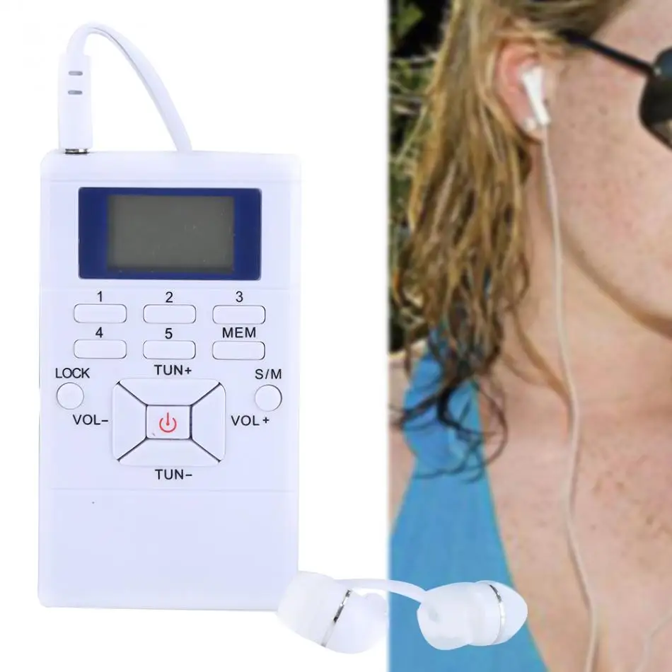 Мини радиочастотная модуляция ЖК FM радио цифровая обработка сигнала Портативный