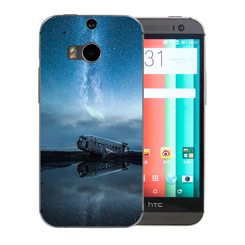 Задняя крышка для HTC One M8 Чехол мобильного телефона Мягкий Силиконовый ТПУ Capa с