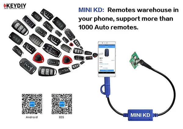 KEYDIY мини KD ключ генератор пульты склад в вашем телефоне Поддержка Android сделать более 1000 Авто пульты+ Б серии дистанционного управления