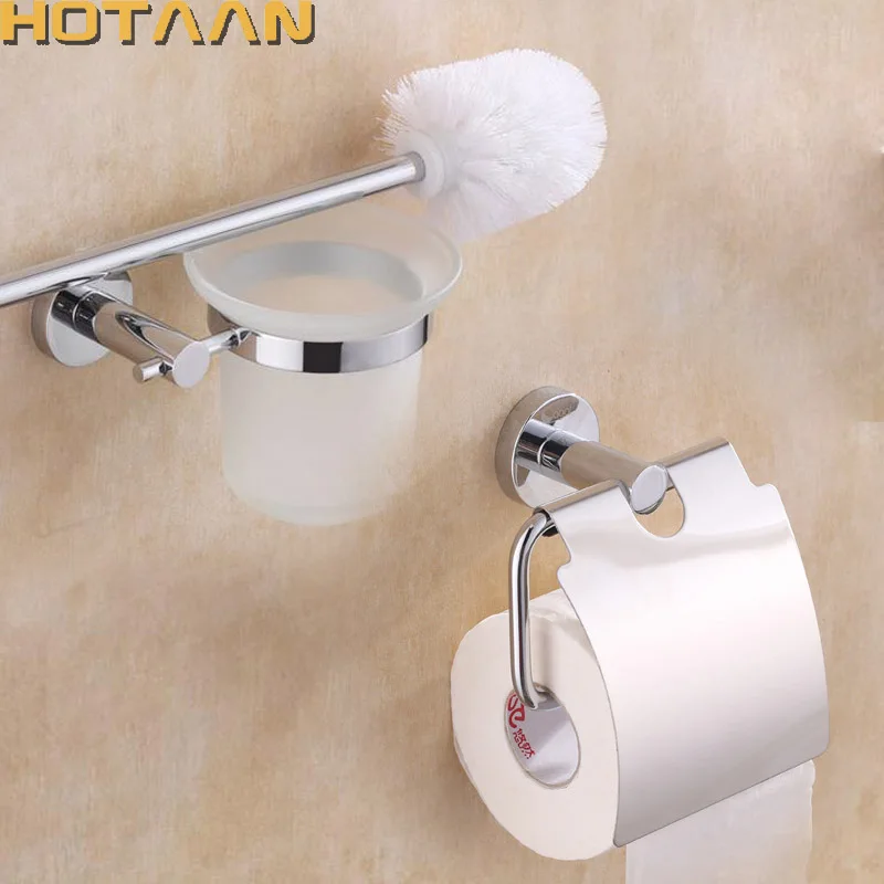

NEW Free shipping,solid brass Bathroom Accessories Set,toilet brush holder,Paper Holder,bathroom sets,Chrome color HT-810100-2