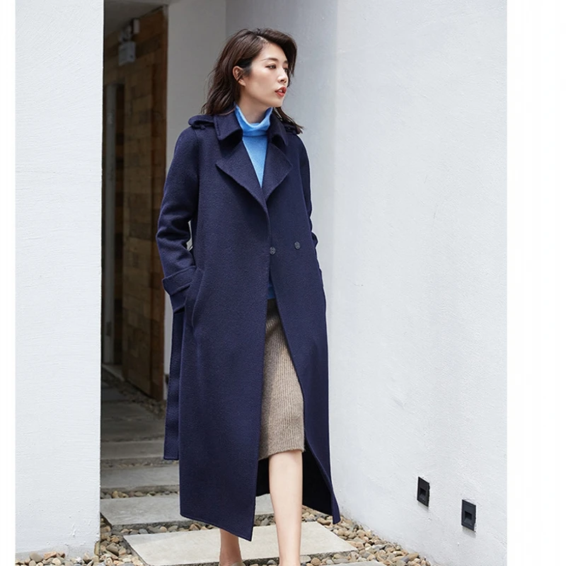 IRINAW909 Новое поступление FW 2018 ручная работа Двусторонняя шерсть классическое х
