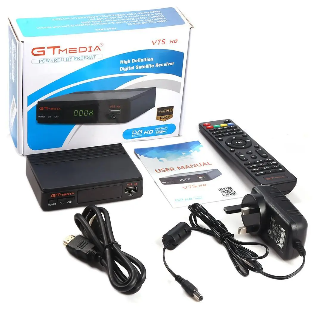 1080P V7S HD цифровой ресивер fta спутниковый HDMI (до 1080 P) выход да опционально полный DVB S2