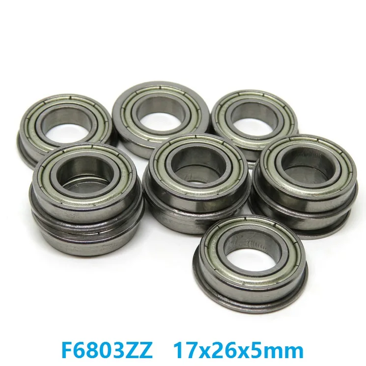 200 шт./лот фланцевый подшипник F6803 ZZ Z F6803ZZ 17x26x5 экранированный фланец Глубокие