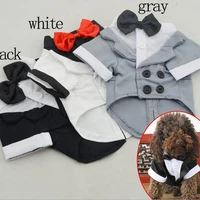 gentleman dog coats tuxedo chihuahua clothes pet wedding apparels s xl