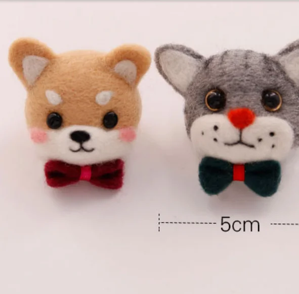 Meow брошь шерстяной вышитый набор Шерсть Войлок игла для валяния Подвеска