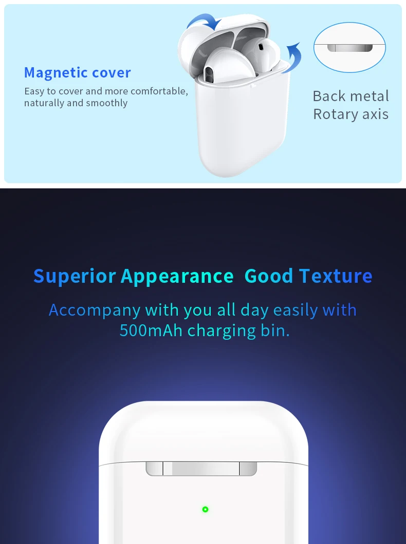 Мини TWS наушники I19 с сенсорным управлением, беспроводные наушники True 5,0, Bluetooth, беспроводной зарядный чехол, стерео гарнитура для всех телефонов
