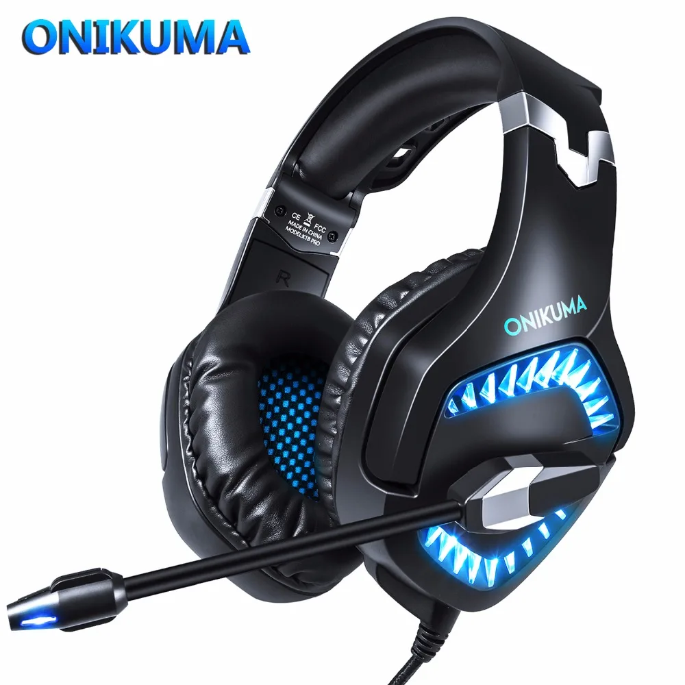 ONIKUMA K1 Pro PS4 игровая гарнитура глубокие басы Стерео Игровые наушники шлем с