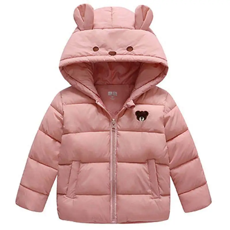 

Girls Winter Coat Fashion Autumn Warm Hooded Jacket For Boys Baby Boy Cartoon Ear Snowsuit Kids Cotton Parkas Children Clothing