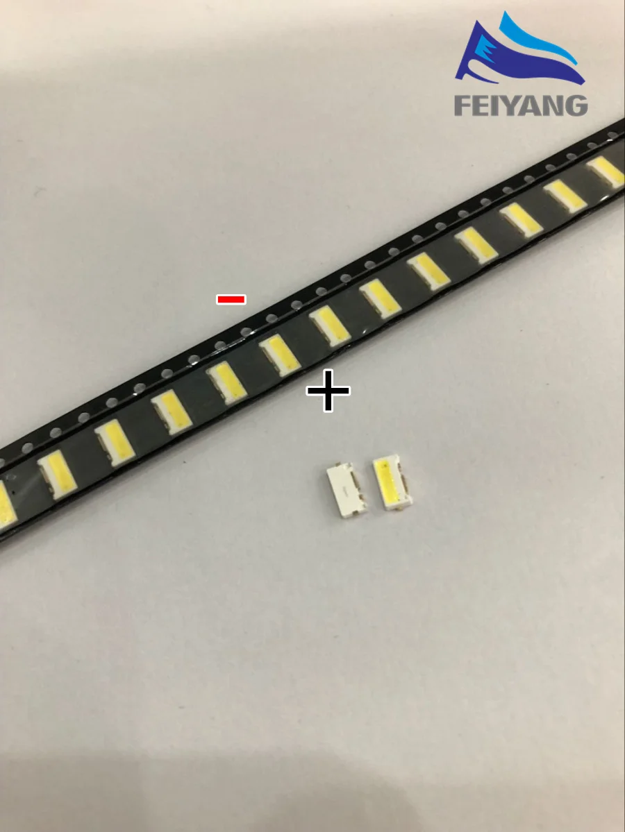 500 шт./лот люмен 7032 SMD сбоку ремонт светодиодных шариков холодный белый 1 Вт 350mA 9V