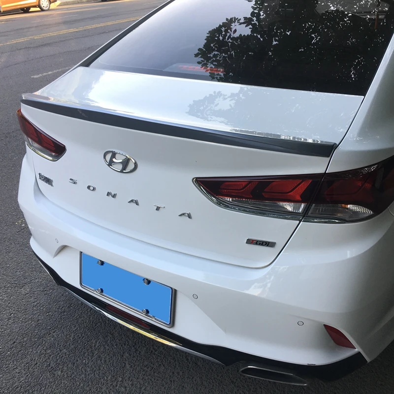 Высококачественный спойлер из АБС пластика для заднего багажника Hyundai Sonata 9 2018