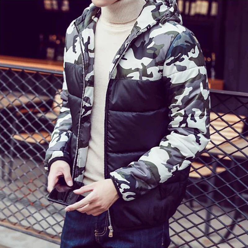 Мужские Новый 2017 зимние толстые пальто Корейская куртка Подпушка хлопка с