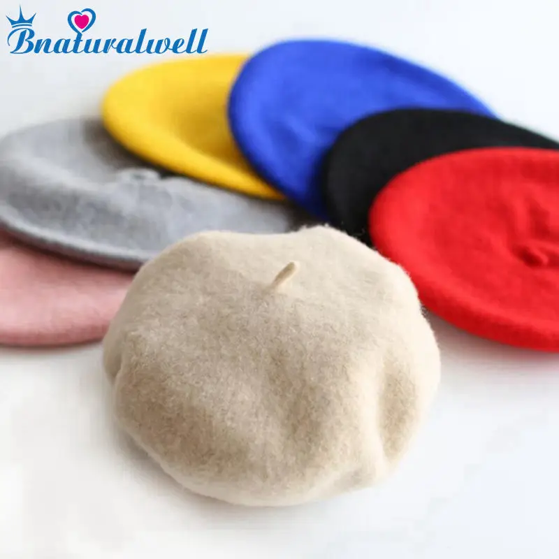 

Bnaturalwell Baby Spring Hat Children Spring Beret Little Girls Hats Dome Cap Kids Fashion Caps Multi Candy Color Gift H112D