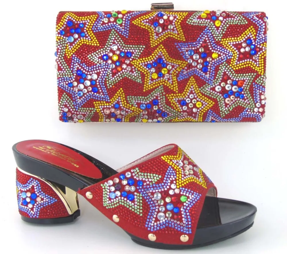 Италия Обуви И Сумки Набор PU Материал Ткани Африканских Обувь сумки Итальянской