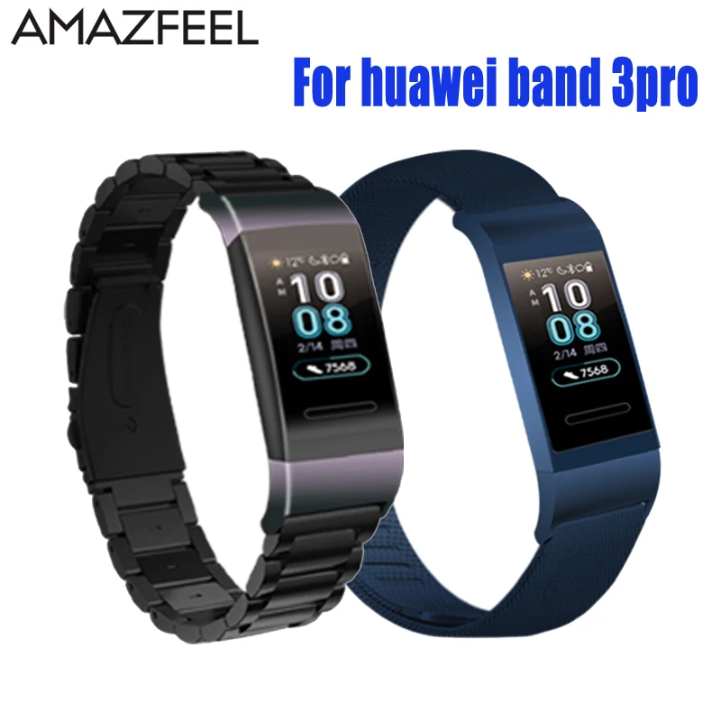 Браслет для huawei Band 3 Pro ремешок металлический сменный ремешок браслет из нержавеющей стали браслет huawei Band 3pro ремешок аксессуары