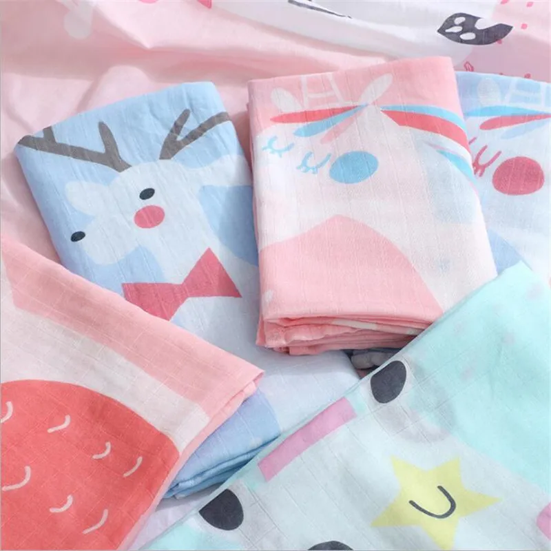 

Muslin Baby Blanket Cotton Bamboo Super Soft Baby Swaddle For Newborns Lovely Wraps Baby Bath Towel Bed Sheet Stroller Cover