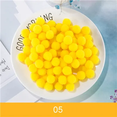 05yellow Помпоны 8 мм 10 мм 15 мм 20 мм 25 мм 30 мм многоцветный мягкий пушистый помпон шар ручной работы помпоны для детей игрушки DIY ремесло поставки - Цвет: 05yellow