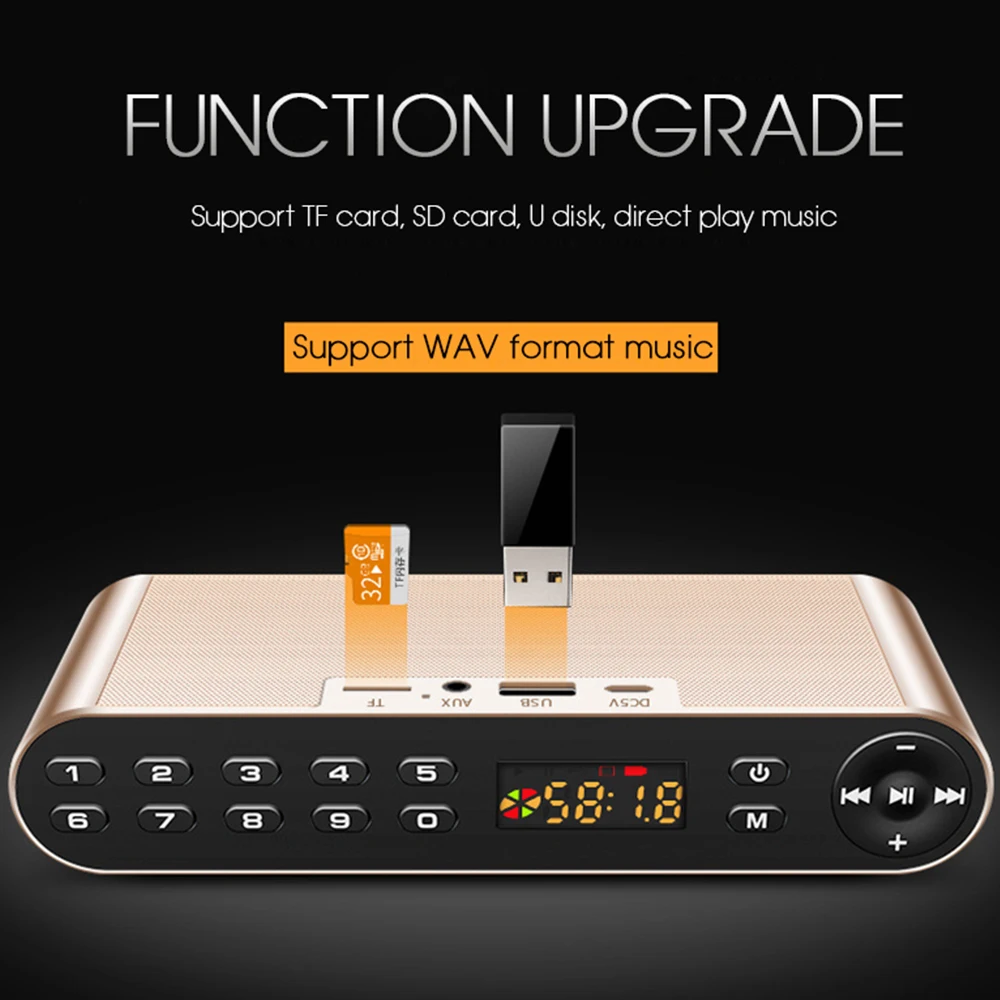 TOPROAD HIFI Bluetooth динамик Портативный беспроводной супер бас двойные колонки Саундбар с микрофоном TF FM радио USB звуковая коробка
