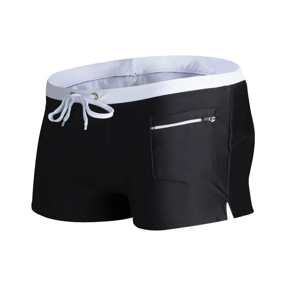 AUSTINBEM высокое качество купальники для мужчин Zwembroek Heren передний карман Maillot De Bain Homme дышащий Sunga Masculina купальник - Цвет: 04