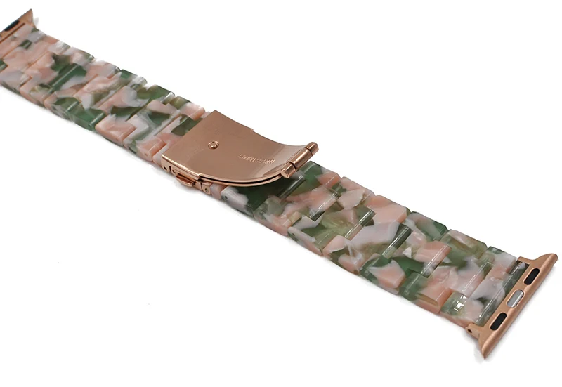 Ремешок из смолы для apple watch, 42 мм, 38 мм, браслет из нержавеющей стали с пряжкой, ремешок cinturino iwatch series 3 2 1, ремешок для наручных часов