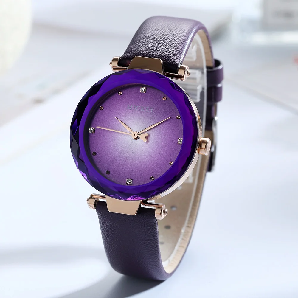 Disney Mickey Women Quartz Wristwatches Lady Leather Band Bracelet Gift Watches Reloj Mujer | Наручные часы