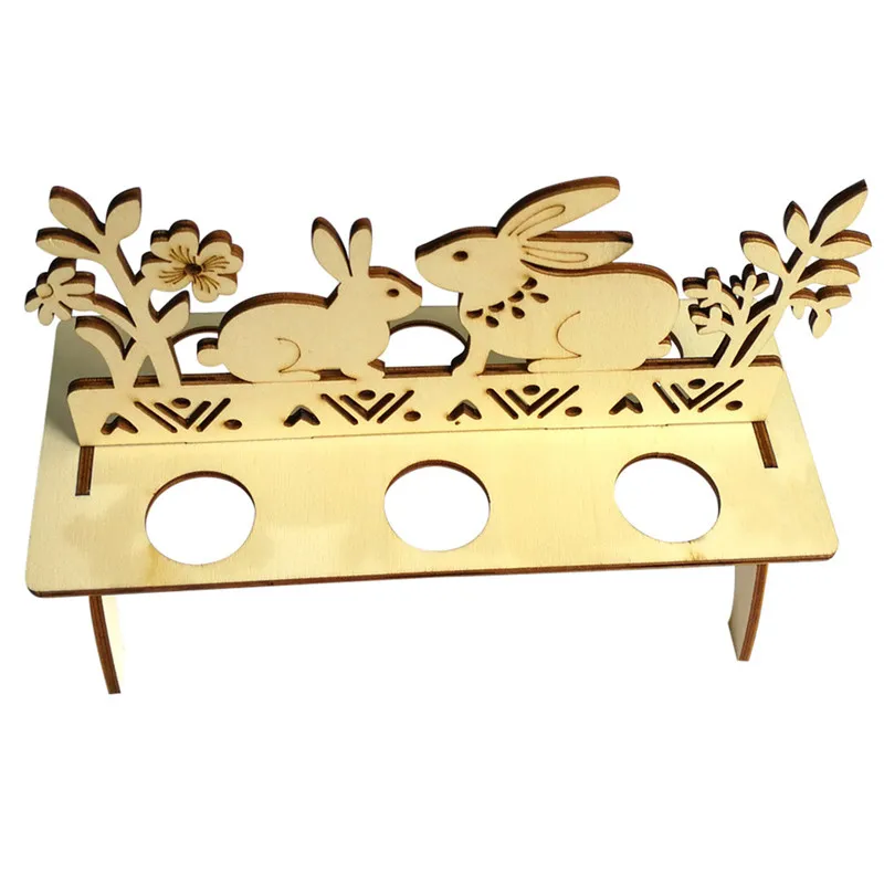 Новые деревянные пасхальные полки для яиц Пасхальной вечеринки орнамент Сделай