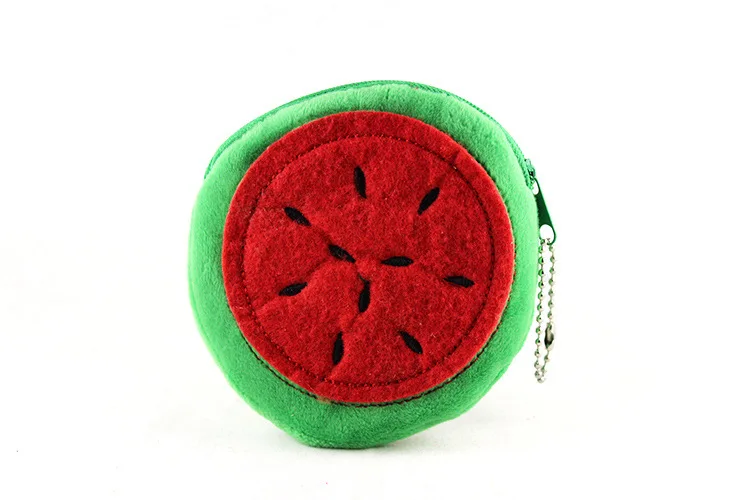 Watermelon 01 10*11 см Мультяшные кошельки для девочек, дамские Плюшевые Мини-кошельки на молнии, Детские сумочки с изображением Супермена, миньонов, Пикачу, сумки для детей, подарки - Цвет: Watermelon 01