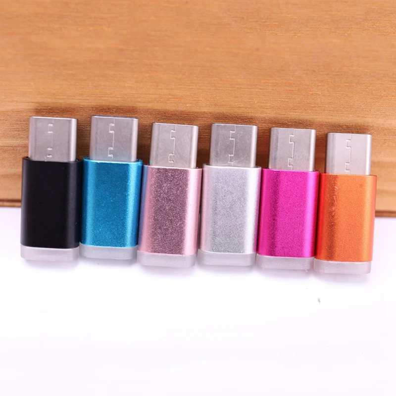 Colorful USB Type C Male Connector to Micro USB Female Converter USB-C Type-C Adapter