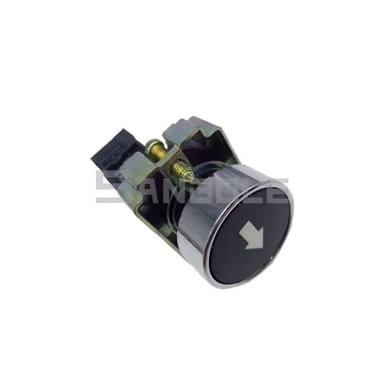 Плоская Круглая белая стрелка символ черной фотолампы переключатель 10 А