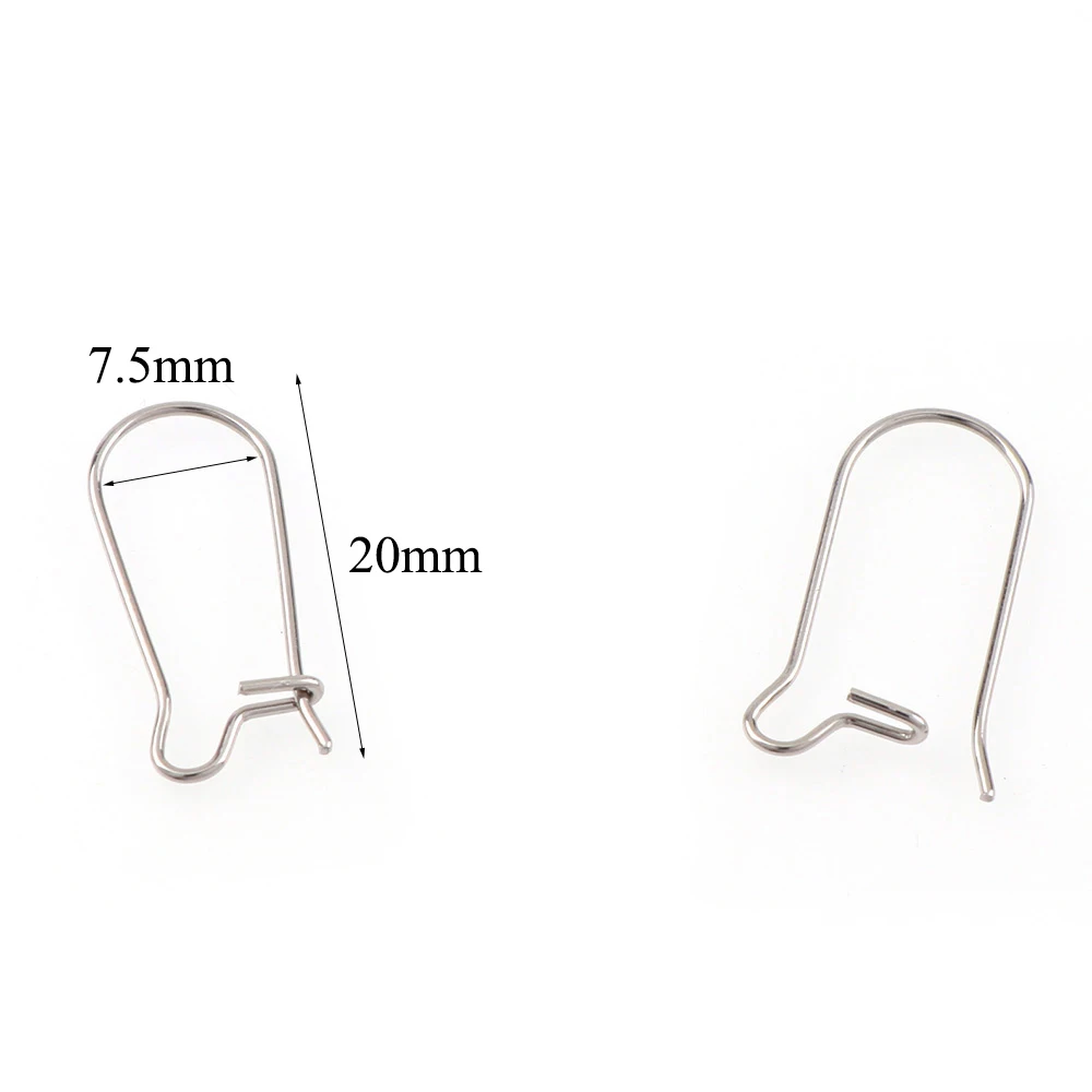 20 шт./лот модные украшения из нержавеющей стали серьги-крючки французский