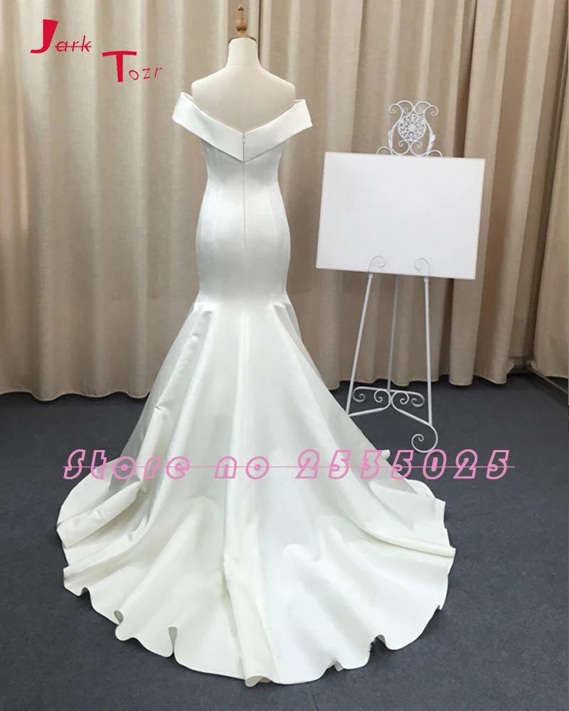 Женское атласное платье с V образным вырезом и коротким рукавом|noiva sereia|vestido de noiva