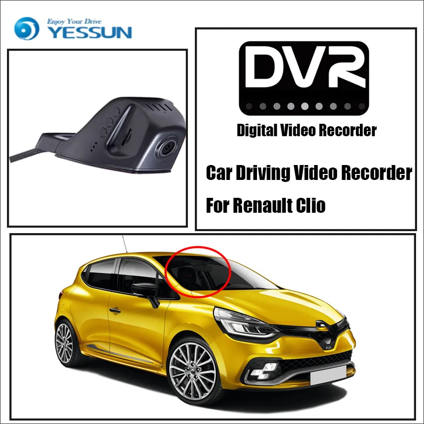 YESSUN Автомобильный видеорегистратор Цифровой для Renault Clio фронтальная камера Dash HD