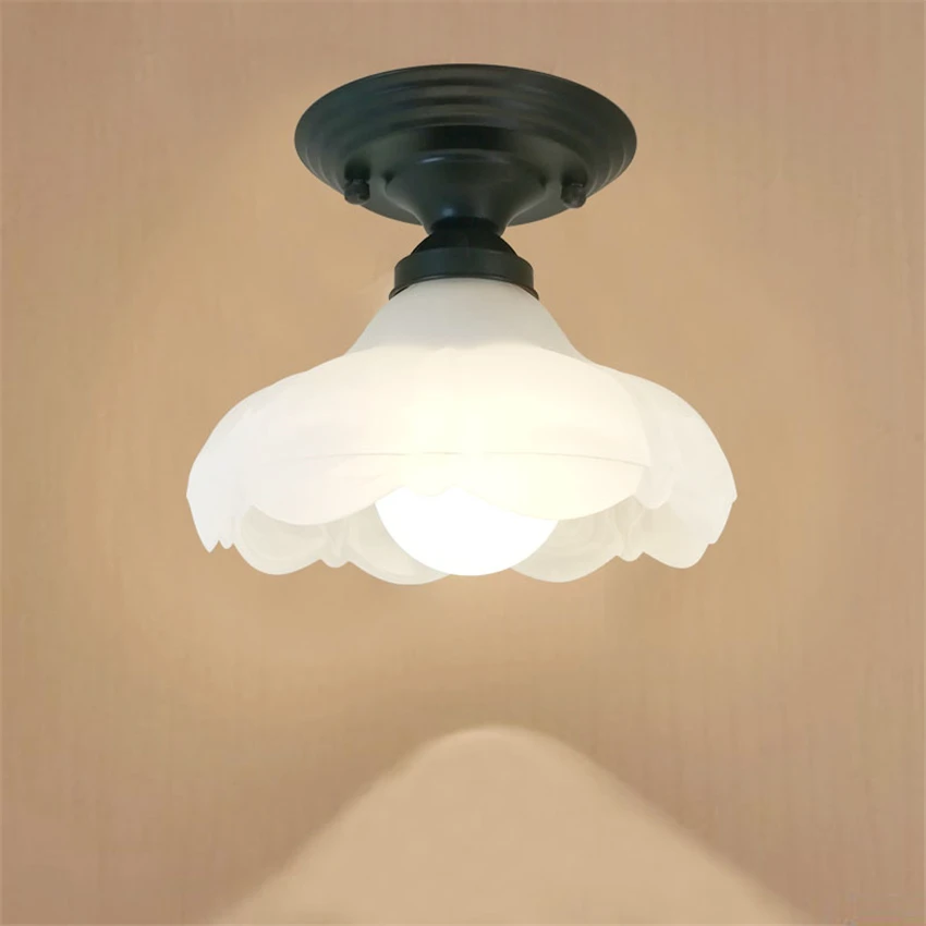 Скандинавский Ретро Цветочный абажур потолочные светильники для гостиной