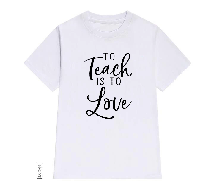 Женская хлопковая футболка с надписью To Learning Is Love 5 цветов|Футболки| |