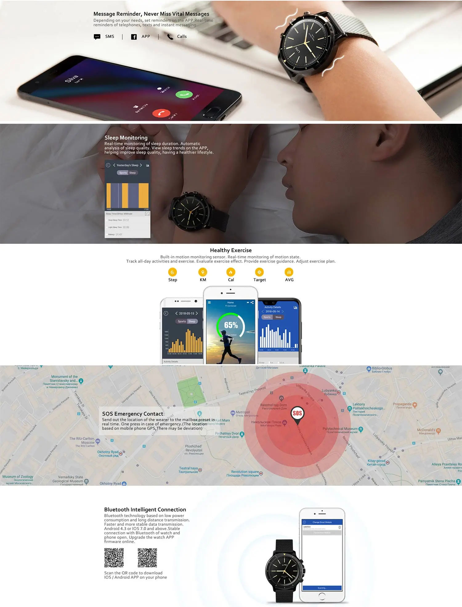 Zeblaze VIBE LITE, 5 АТМ, Bluetooth, водонепроницаемые Смарт-часы, SOS, калории, Спортивная цель, BT4.0, кварцевые Смарт-часы с дистанционным управлением для мужчин и женщин