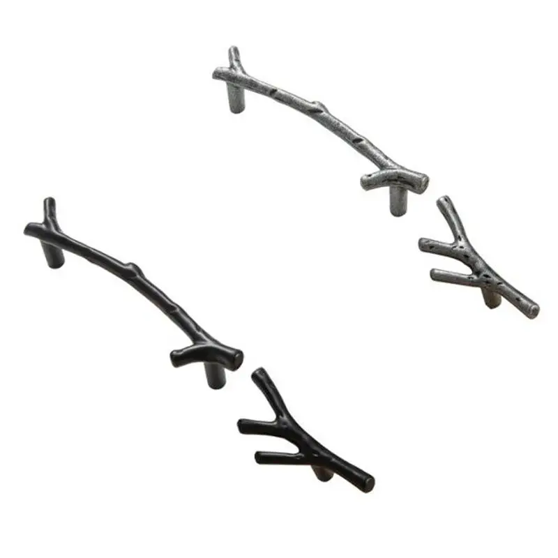 Креативные винтажные креативные ручки для мебели в виде ветки Античные