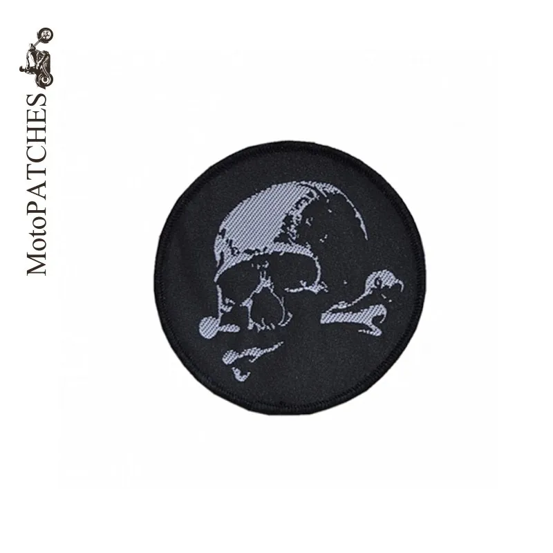 Белый череп круговой водитель Байкер Жилет новая куртка DIY части Loco мотив вышивка