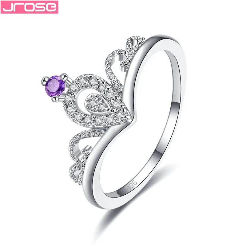 Женское кольцо в виде короны с фианитом серебро 2019 пробы|Кольца| |