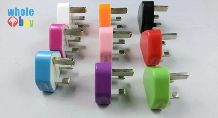 100 шт. цветное зарядное устройство для iphone 5 с USB-разъемом | Электроника