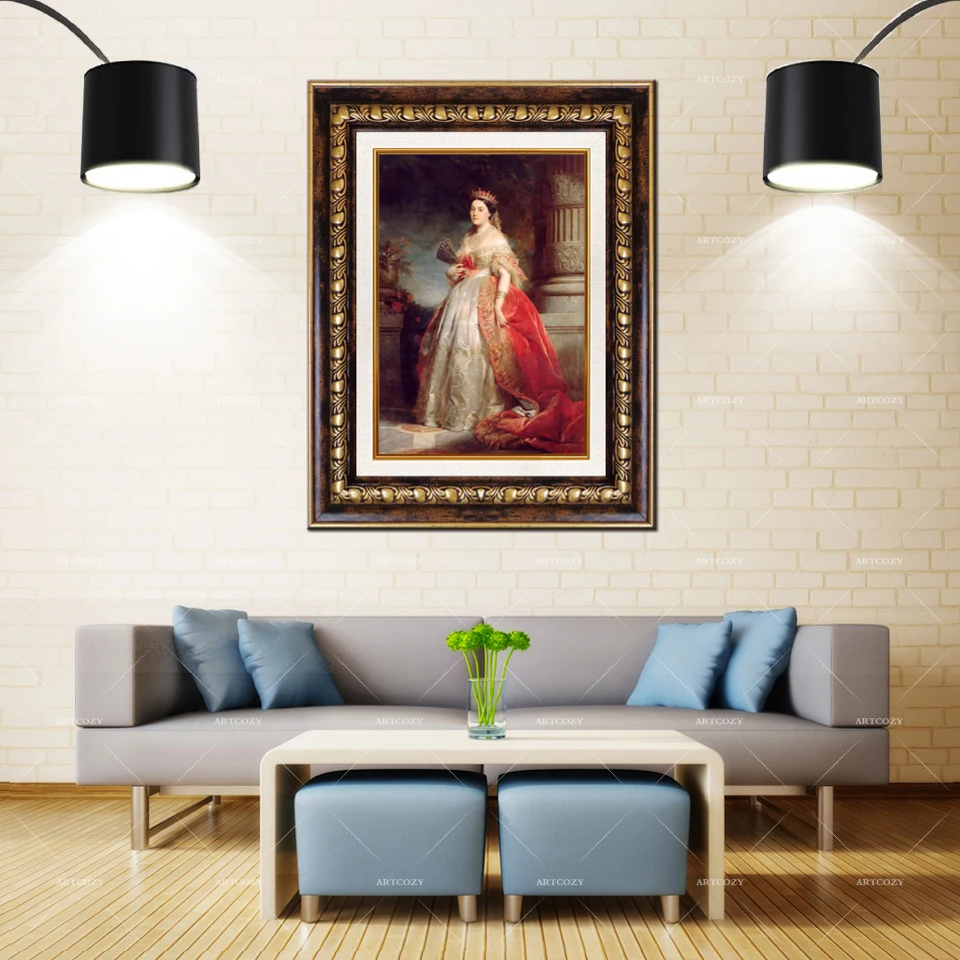 Artcozy Golden Frame Abstract Mathilde Bonaparte Waterproof Canvas Painting | Дом и сад