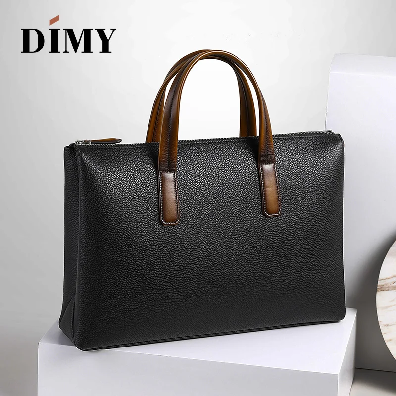 Мужская деловая сумка Dimy Man портфель из воловьей кожи 14 дюймов рождественский