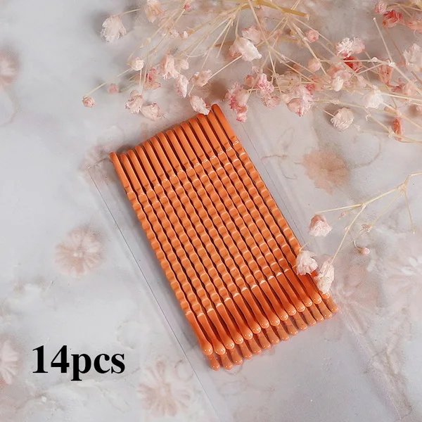 M (Long4.9cm 14pcs) 1 комплект горячий красочный зажим для волос милые девушки Black черные заколки для волос для детей геометрические аксессуары для волос - Цвет: M (Long4.9cm 14pcs)
