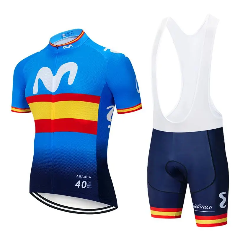 Красный MOVISTAR велосипедная команда Джерси 20D велосипедные Шорты Ropa Ciclismo мужские летние быстросохнущие pro BI Велоспорт Майо нижняя одежда - Цвет: Многоцветный