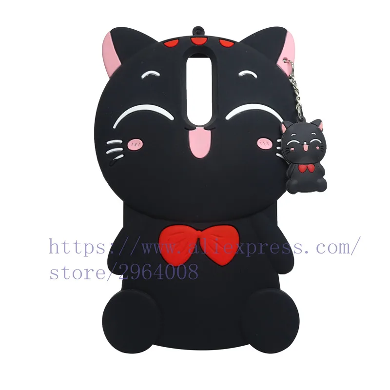 TRISEOLY для Nokia 6 силиконовый чехол Fundas 3D с изображением из мультфильма Lucky Cat Чехол