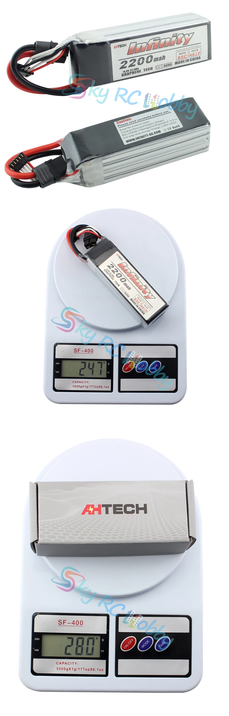 Аккумулятор Infinity LiPo 4S 2200mah 85C с t-разъемом XT60H Stecker Graphene Tech для радиоуправляемого квадрокоптера дрона