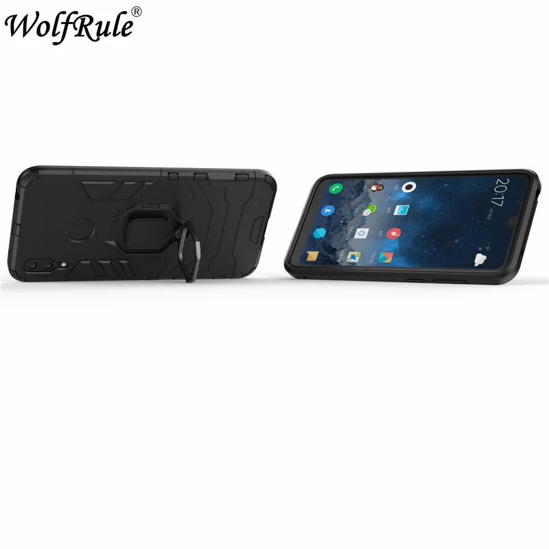 Автомобильный Чехол-держатель для Huawei Y7 2019 чехол 3 в 1 прочный с магнитным